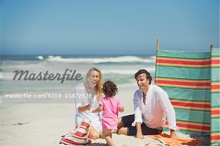 Family on the beach