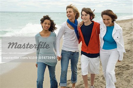 Family on the beach