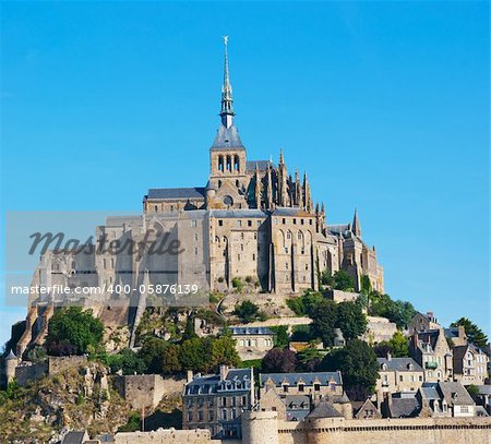 Panorama le Mont Saint Michel. Normandy, France