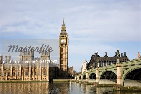 Palace of Westminster seen from South Bank