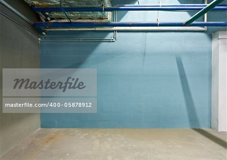 Empty warehouse wall, can be used as industrial background