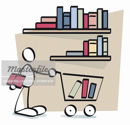 a man is buying e-books in a webpage