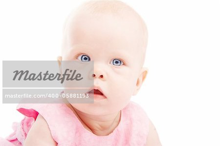 Closeup portrait of a little baby