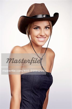 Young lady in a cowboy hat