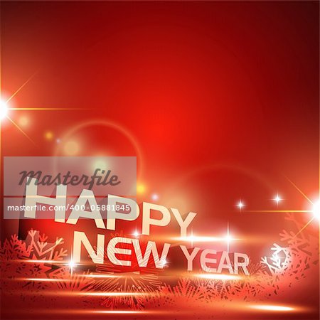 glowing 2012 happy new year vector art