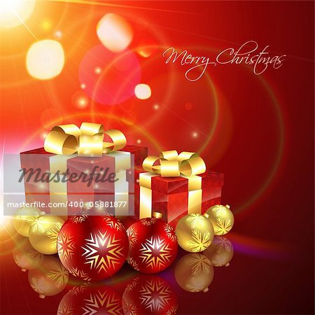 beautiful christmas gift box vector illustration