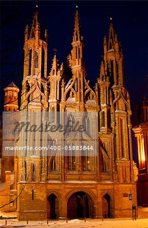 Church os St. Anne in Vilnius, capital of Lithuania