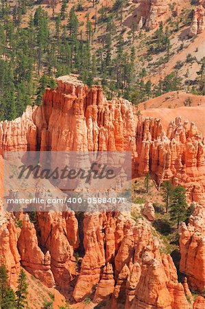 Hoodoo's (strange rock formations created by erosion) in Bryce Canyon National park, Utah