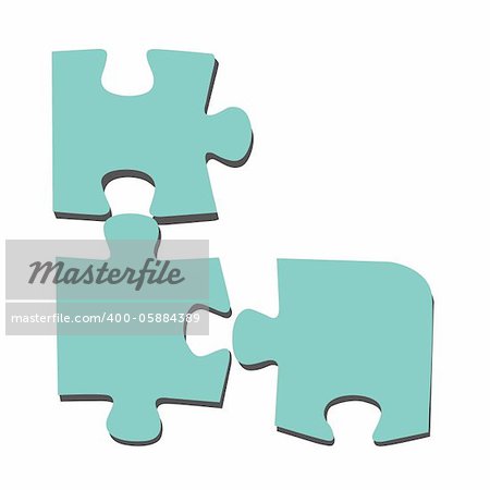 puzzle on white background, vector illustration