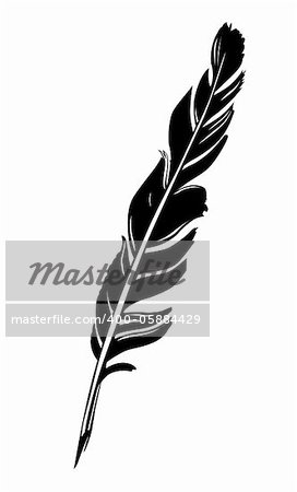 pen silhouette on white background, vector illustration