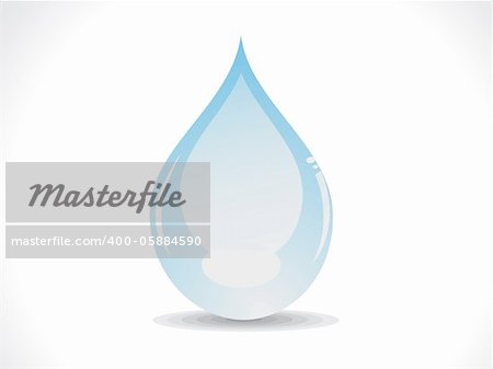 abstract glossy water drop vector illustration