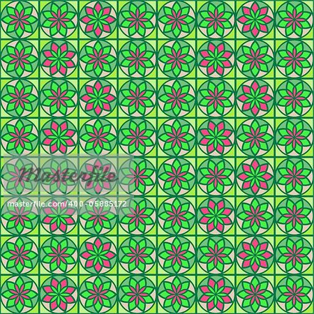 geometric seamless pattern with flower. vector image