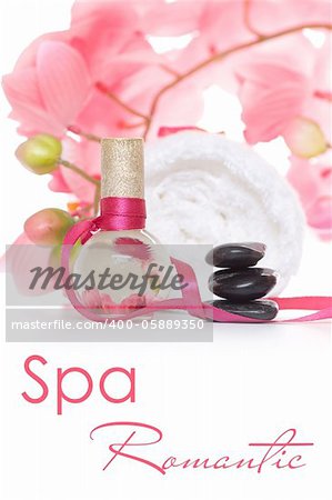 Romantic spa concept in pink