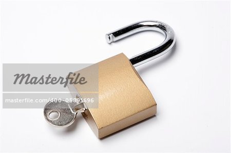 lock on a white background