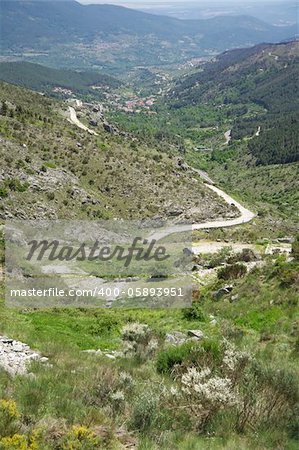 ancient roman road at Gredos mountains in Avila Spain