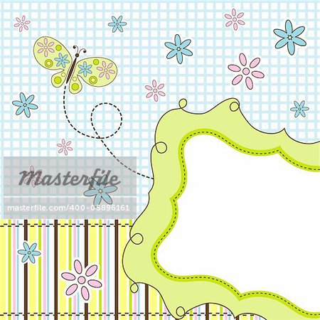 Template greeting card, vector illustration