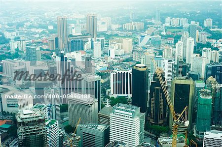 Aeial view of Kuala Lumpur from Petronas Twin Tower at sunset