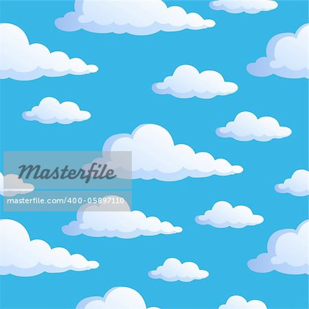 Seamless background with clouds 1 - vector illustration.