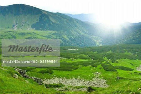 Beautiful mountains landscape in Carpathian