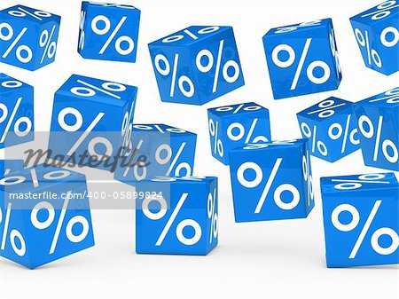 many blue sale percent cubes fall down