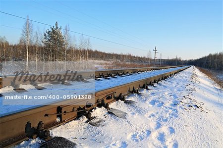 railway in winter