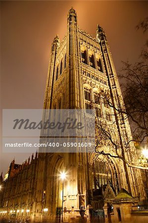 London Victoria Tower stands at the House of Lords end of the Palace of Westminster.