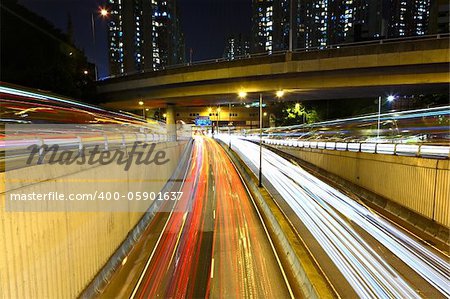 traffic at night in city