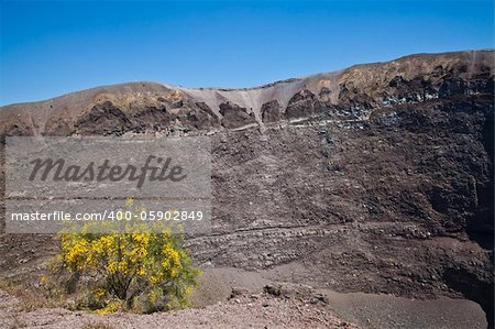 Detail of the Vesuvius crater, Naples, Italy