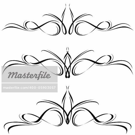 Abstract black flora design element. Nice design elements for your best creative ideas.