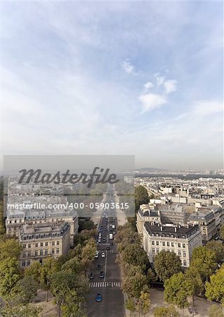 Avenue Foch seen from the Arch of Triumph in Paris, France