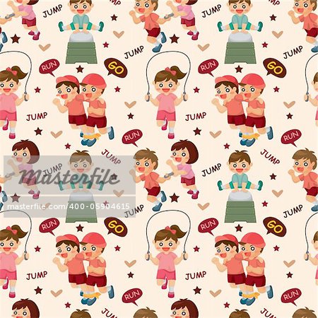 kid sport seamless pattern