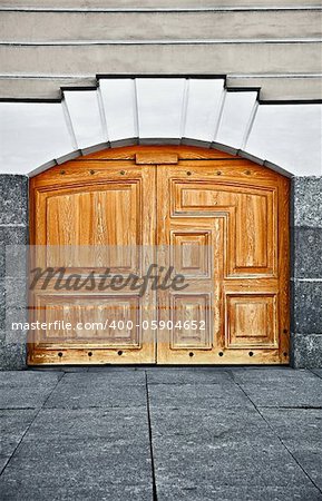 Large old wooden door - an architectural element