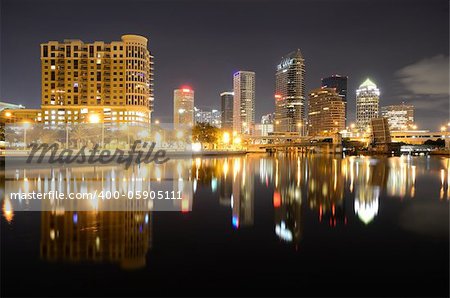 Downtown Tampa, Florida along the Hillsborough River.