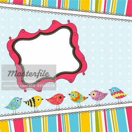 Template greeting card, vector illustration