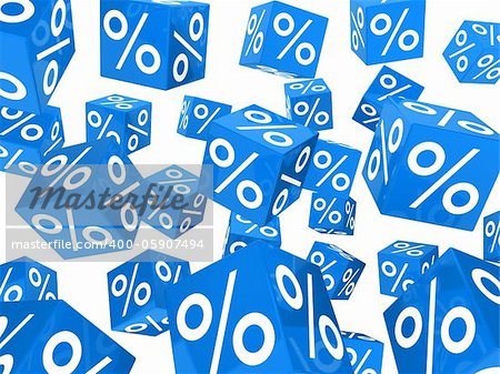 many blue sale percent cubes fall down