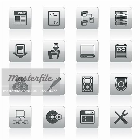 Server Side Computer icons - Vector Icon Set