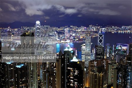 Hong Kong in night