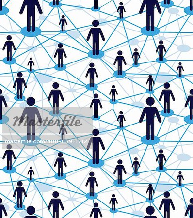 Business team, people icon web. Vector diagram, network communication. Partnership, employee. Relation concept wallpaper. Crowd seamless background.