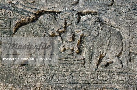 stone decorations on ruins at Polonnaruwa, Sri Lanka.