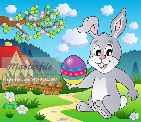 Easter bunny theme image 4 - vector illustration.
