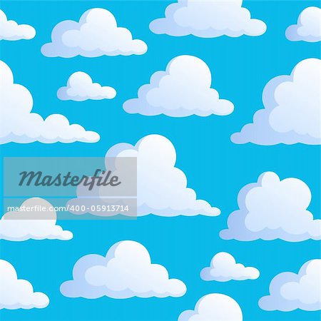 Seamless background with clouds 3 - vector illustration.