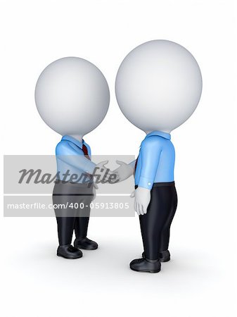Businesspeople shaking hands. Isolated on white background.