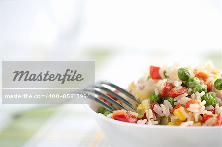 Rice and vegetables