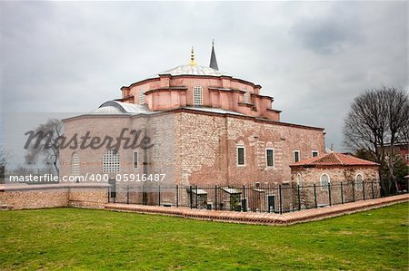 Little Hagia Sophia in Istanbul, Turkey. Formerly it was the Eastern Orthodox Church of the Saints Sergius and Bacchus, later converted into a mosque during the Ottoman Empire. This Byzantine building was a model for the Hagia Sophia, the main church of the Byzantine Empire