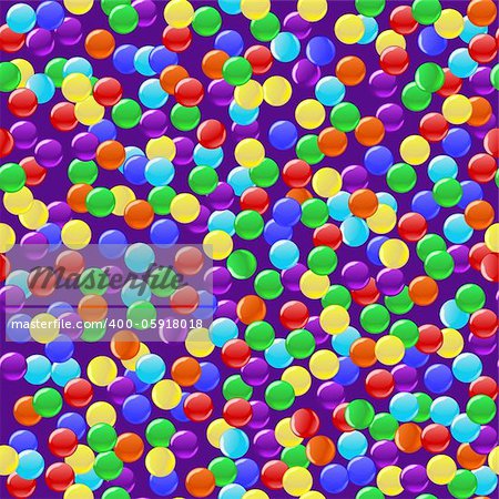 Delicious colorful candies seamless background. Vector illustration