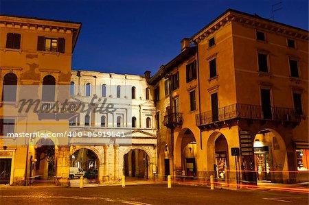 Ancient Roman Porta Borsari Gate in Verona, Italy