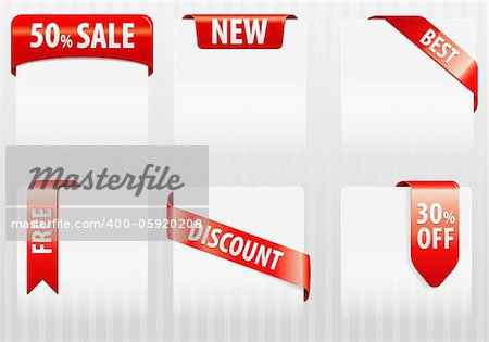 Collect Sale, Discount, Best Tags Labels, element for design, vector illustration