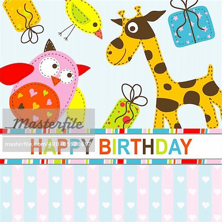 Template greeting card, vector illustration