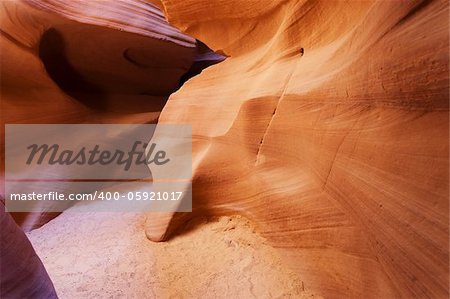 Inside Lower Antelope Canyon, Page, Arizona.