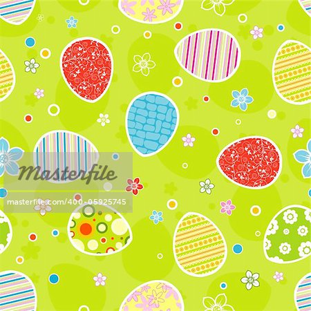 Seamless Easter pattern, vector illustration